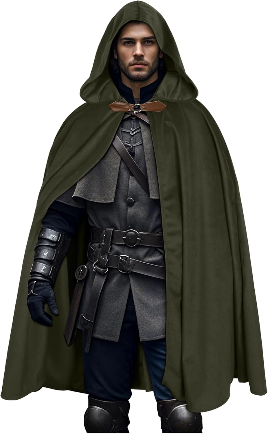Vintage Fashion Jacket - L'VOW Medieval Velvet Hooded Cloak -