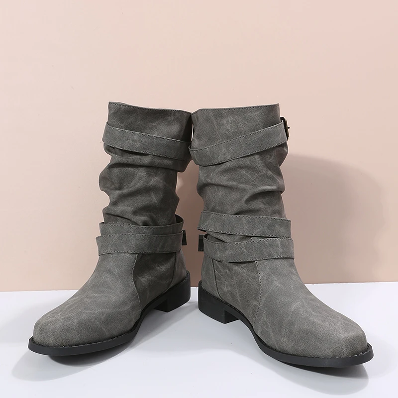 Vintage Fashion Rome - Women's Single Boots New Vintage Buffed