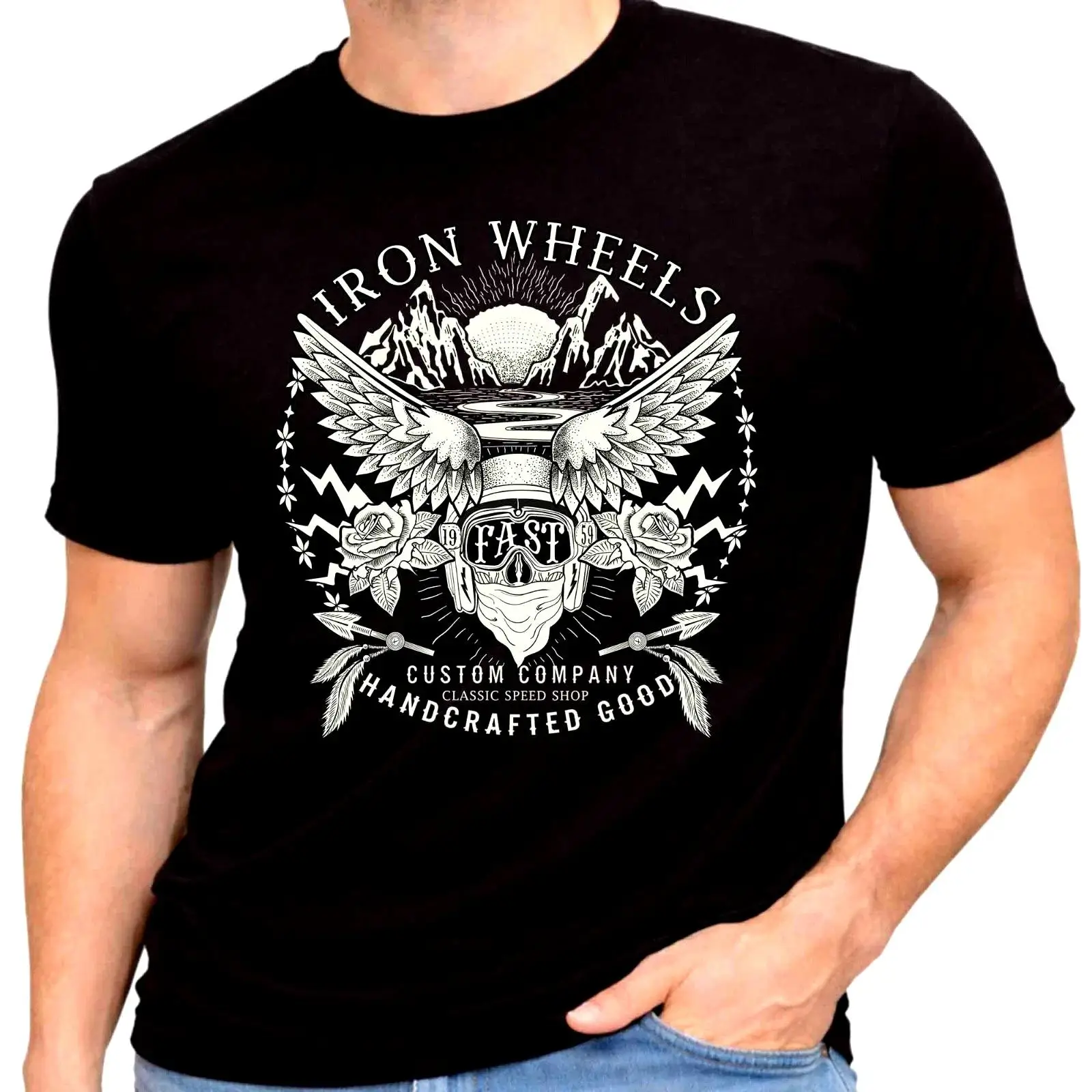 Vintage Fashion Wheel - Iron Wheels Fast Motorcycle Wings Vintage
