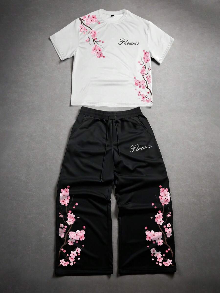 Printed Floral Shirt - Manfinity EMRG Men's Floral Print Round