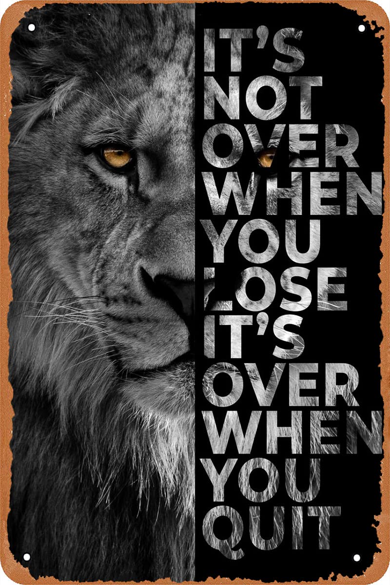 Vintage Fashion Posters - Never Give Up Inspirational Poster Quotes