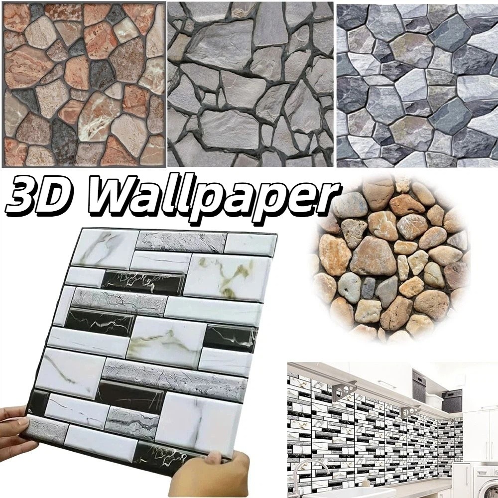 Vintage Fashion Wallpaper - Waterproof 3D Imitation Brick Wall Stickers