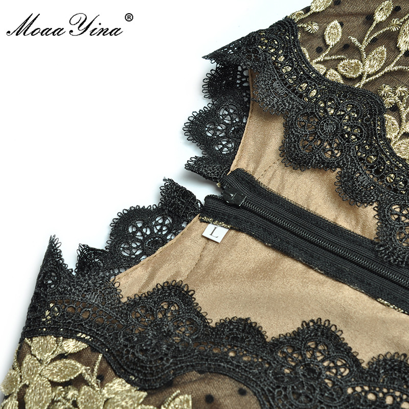 Vintage Fashion Runway - MoaaYina Runway Fashion Autumn Party Dress