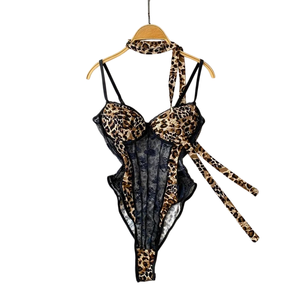 Vintage Fashion Aesthetic - Women Hotsweet V-neck Leopard Slim Vintage