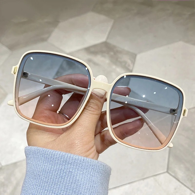 Vintage Fashion Brands - Vintage Oversized Square Sunglasses Women Fashion