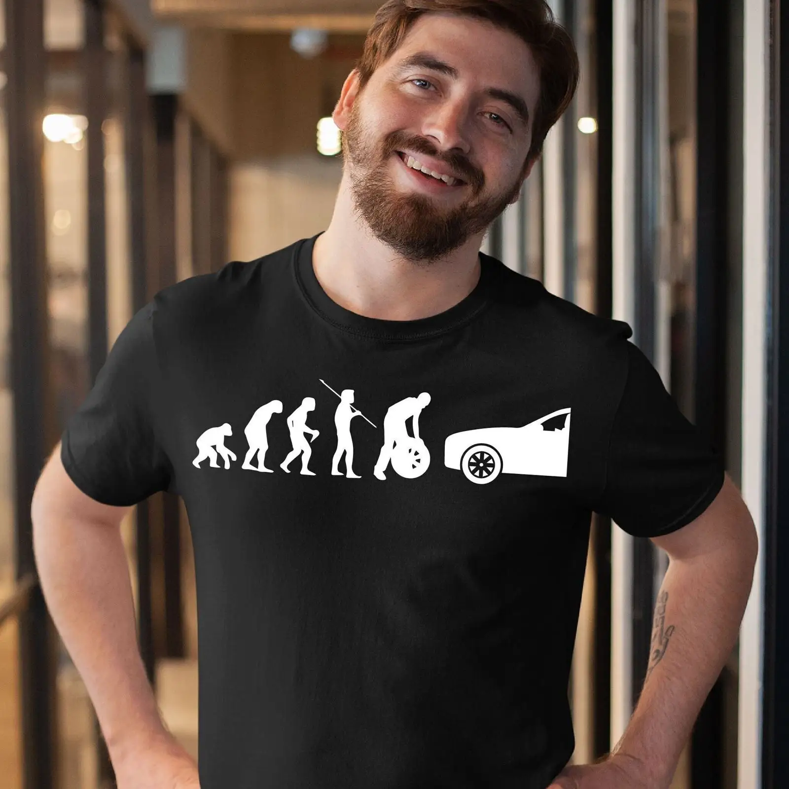 Vintage Fashion Wheel - Funny Tire Guy Evolution T Shirt
