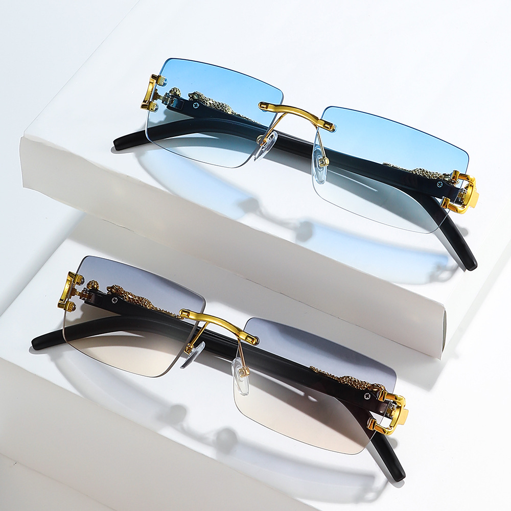 Vintage Fashion Brands - 1PCS Fashion Vintage Rimless Sunglasses Women