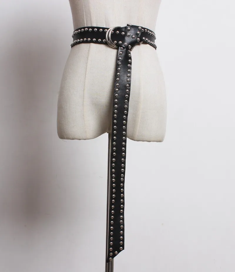 Vintage Fashion Runway - Women's Runway Fashion PU Leather Rivet