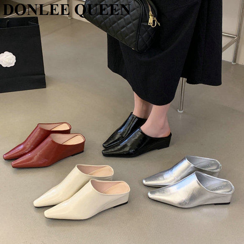 Vintage Fashion Queen - Women Fashion Close Toe Mule Slippers
