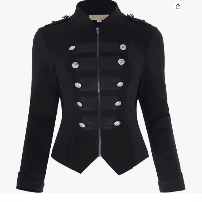 Vintage Fashion Jacket - Women gothic punk jacket Slim Fit
