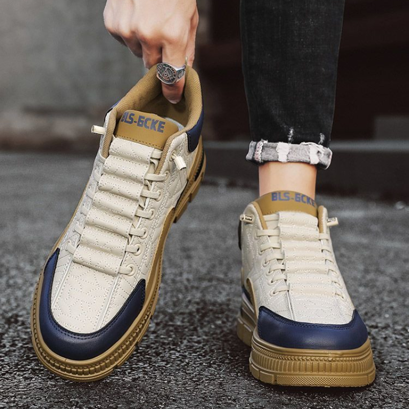 Vintage Fashion Design - Slip-On Platform Men's Boots Spring Autumn