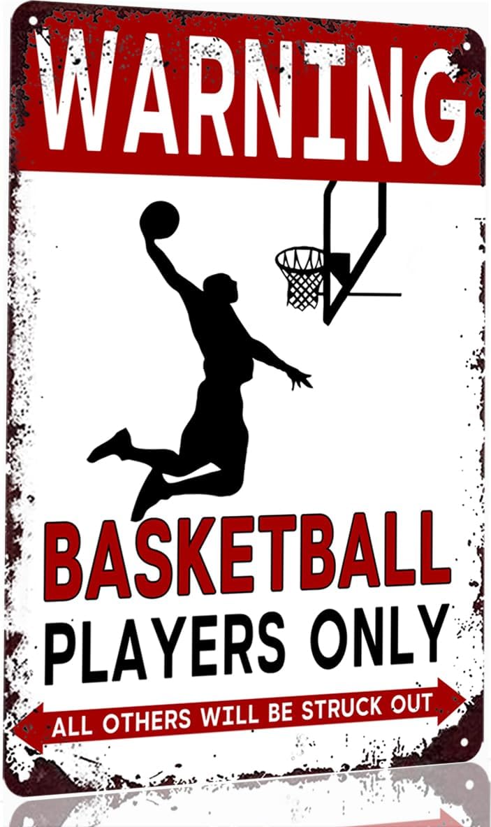 Vintage Fashion Posters - Basketball Tin Sign Decor Gifts For