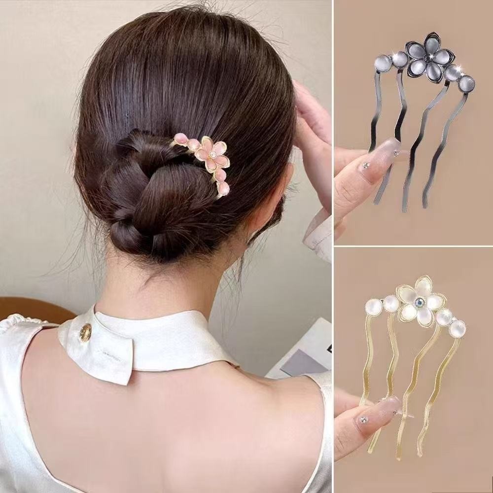 Vintage Fashion Ads - 1/3pcs Elegant Floral MetalPearl Gem Accents