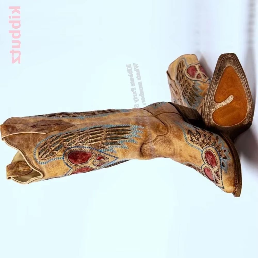 Embroidered Cowboy Western Boo - Vintage Fashion Boots ulasan dan harga