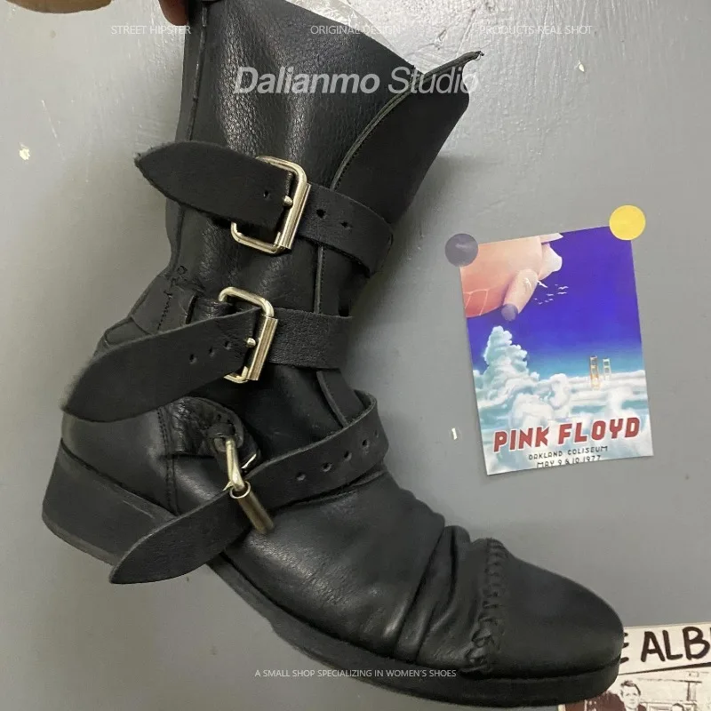 Fashion Men's Genuine Leather  - Vintage Fashion Boots ulasan dan harga