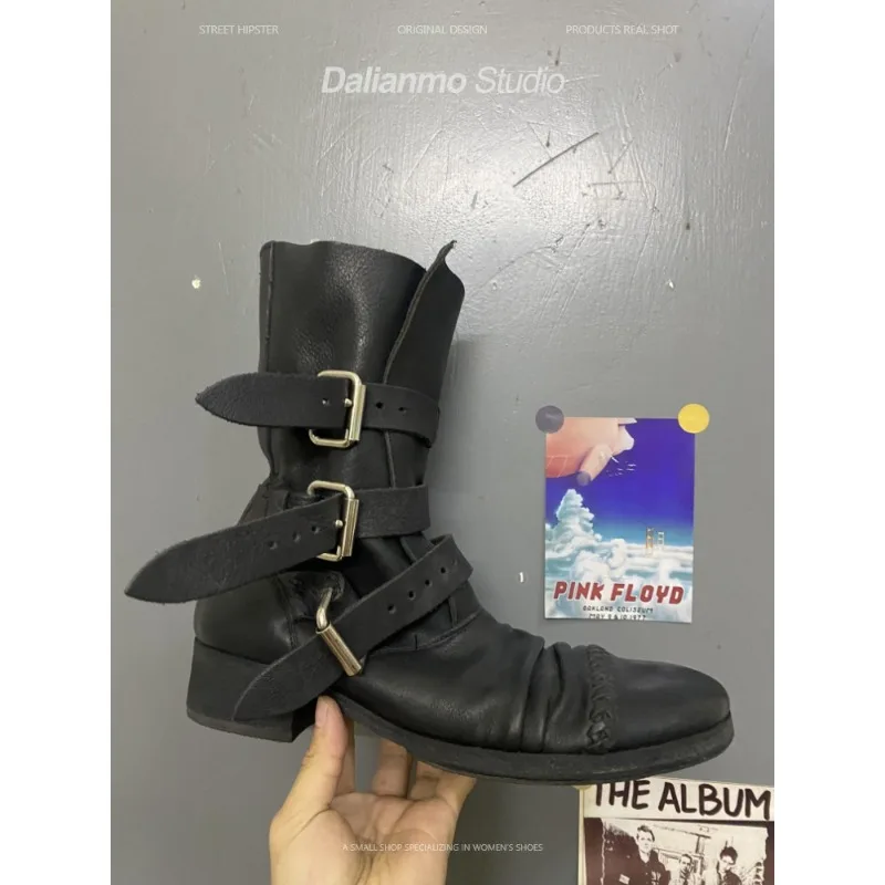Fashion Men's Genuine Leather  - Vintage Fashion Boots ulasan dan harga