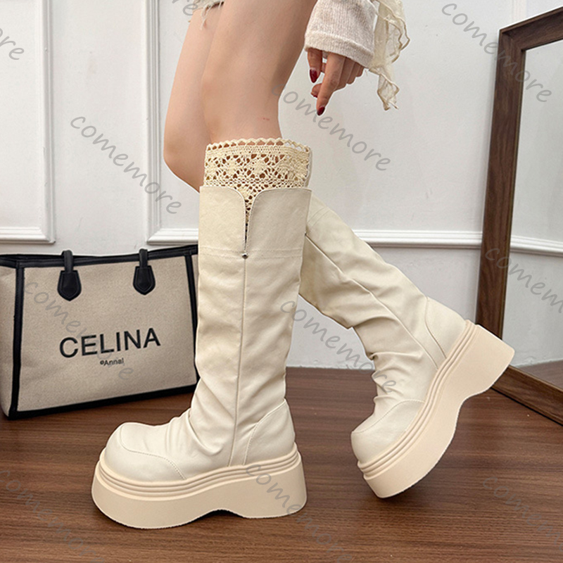Comemore Gothic Lace Platform  - Vintage Fashion Boots ulasan dan harga