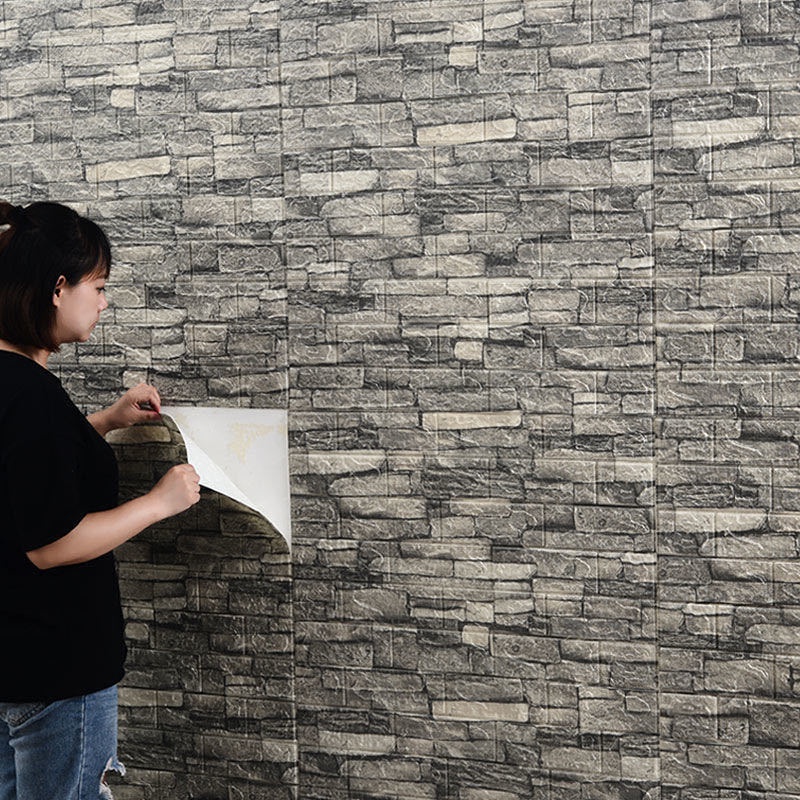 12Pcs 35*30cm High Quality 3D  - Vintage Fashion Wallpaper ulasan dan harga