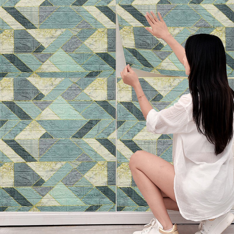 12Pcs 35*30cm High Quality 3D  - Vintage Fashion Wallpaper ulasan dan harga