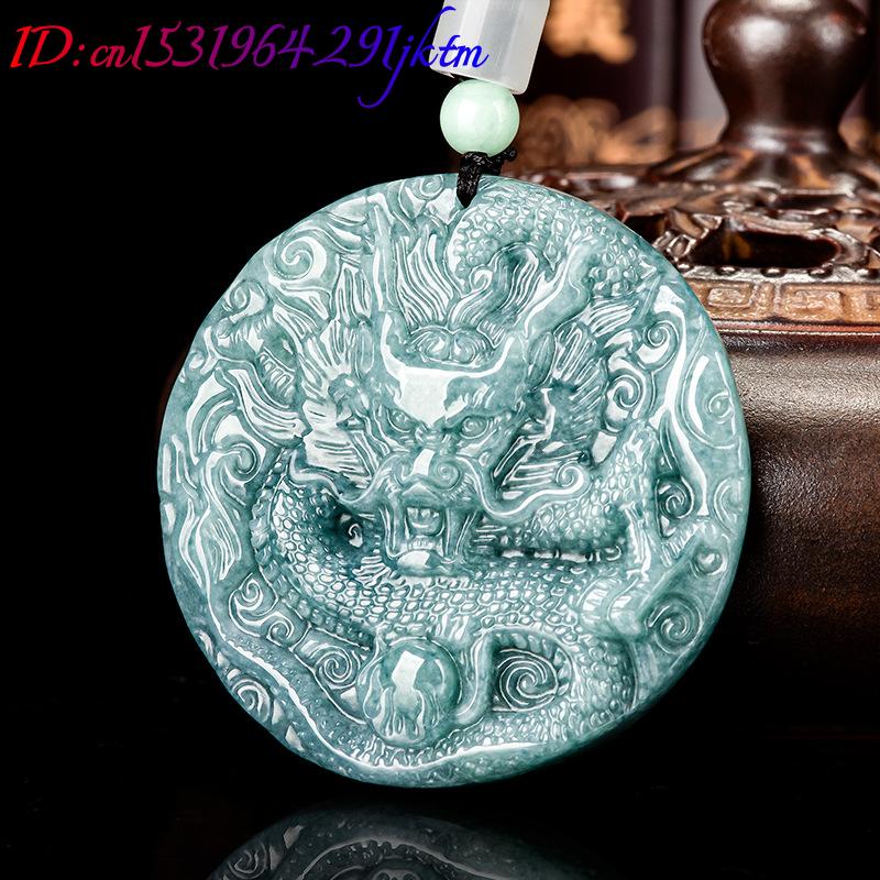 Burmese Jadeite Dragon Pendant - Vintage Fashion Necklace ulasan dan harga