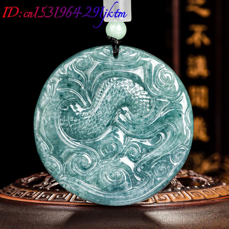Burmese Jadeite Dragon Pendant - Vintage Fashion Necklace ulasan dan harga