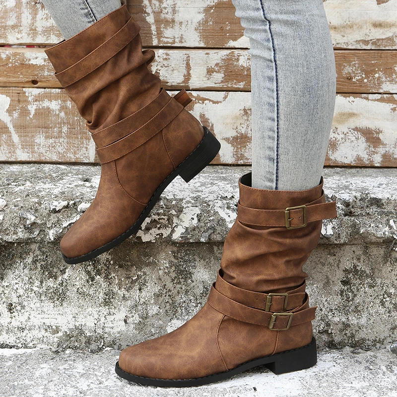 Women's Single Boots New Vinta - Vintage Fashion Rome ulasan dan harga