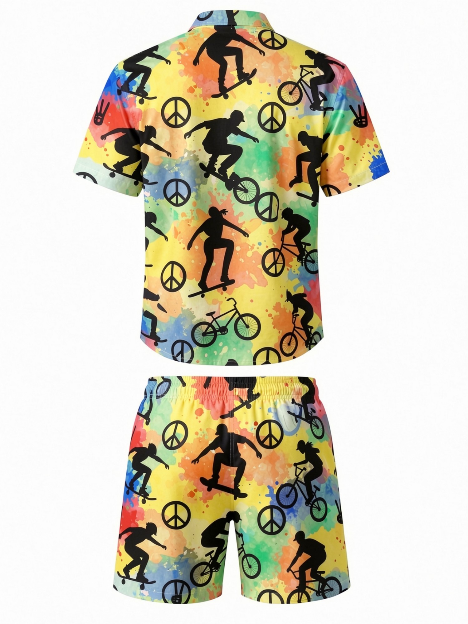 Mens Floral Short Sleeve Shirt - Printed Floral Shirt ulasan dan harga