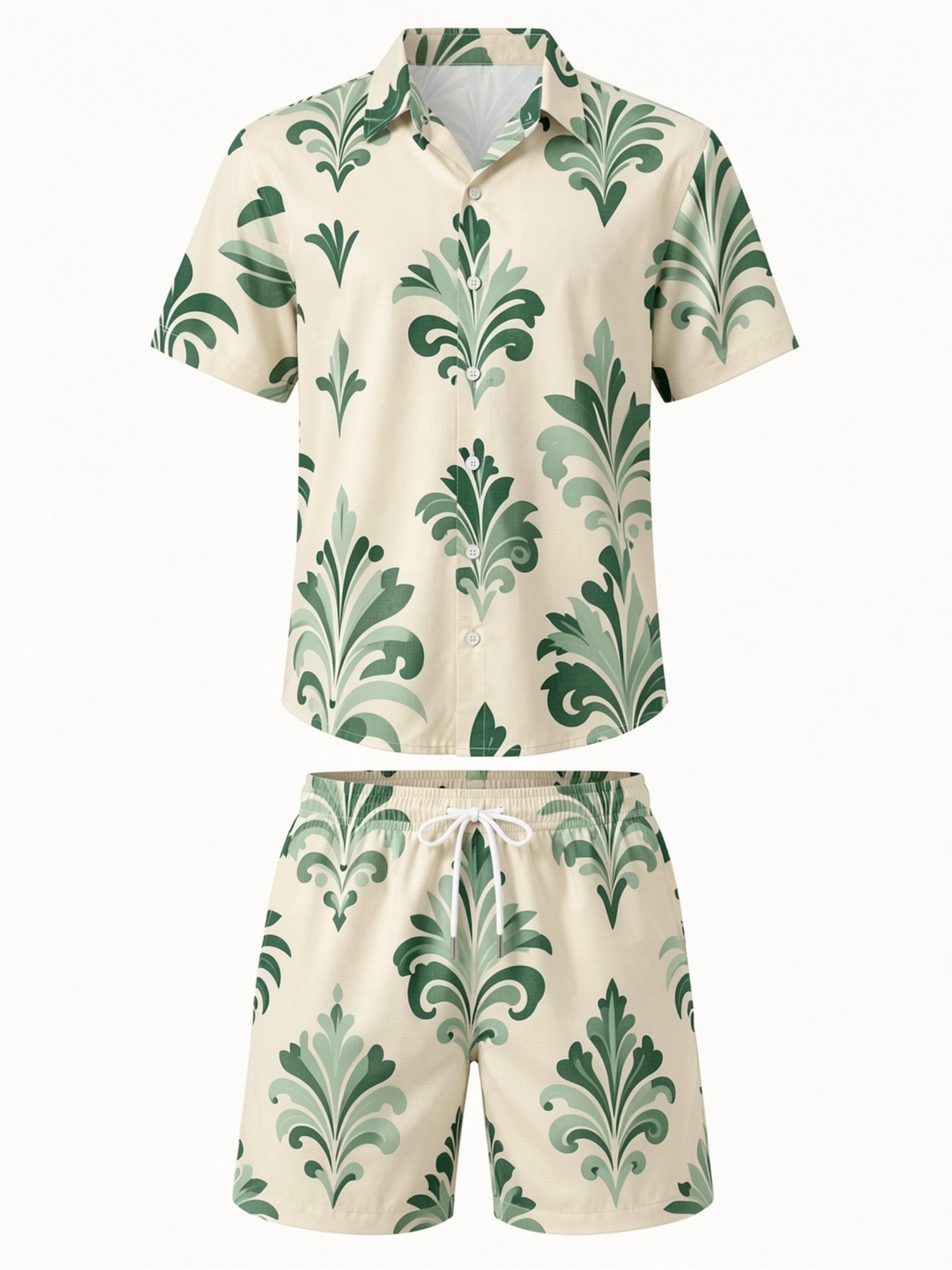 Mens Floral Short Sleeve Shirt - Printed Floral Shirt ulasan dan harga