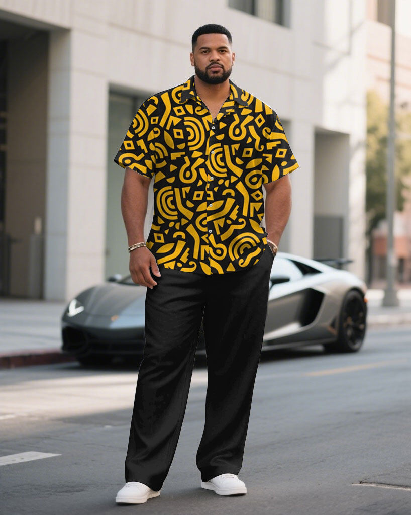S-9XL Plus Size Men's Baroque  - Printed Floral Shirt ulasan dan harga