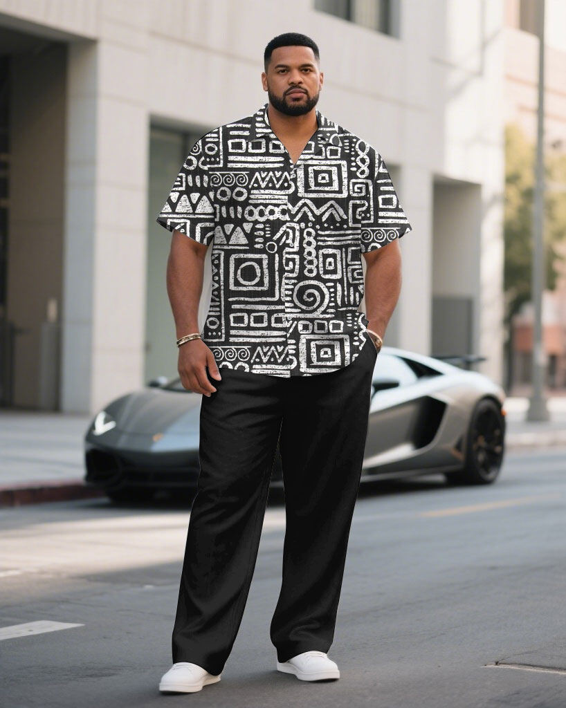 S-9XL Plus Size Men's Baroque  - Printed Floral Shirt ulasan dan harga