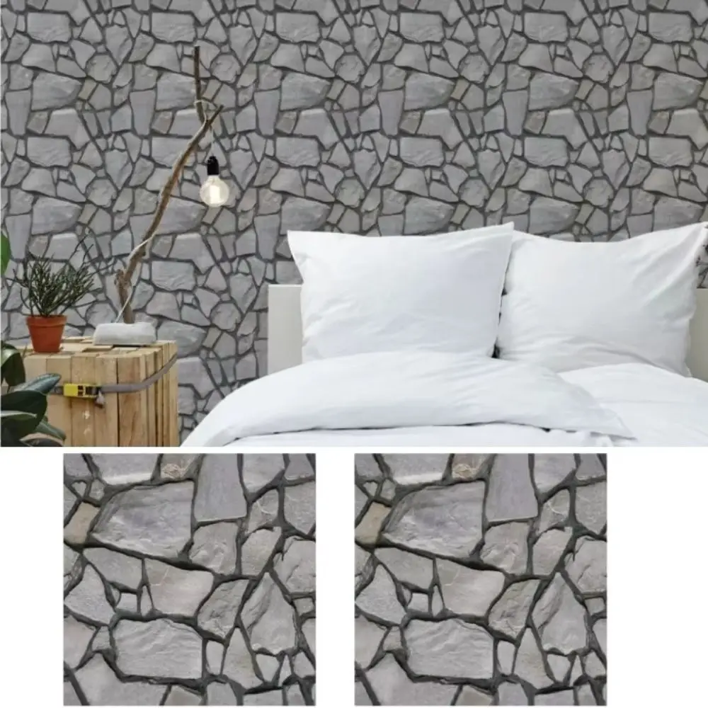 Waterproof 3D Imitation Brick  - Vintage Fashion Wallpaper ulasan dan harga
