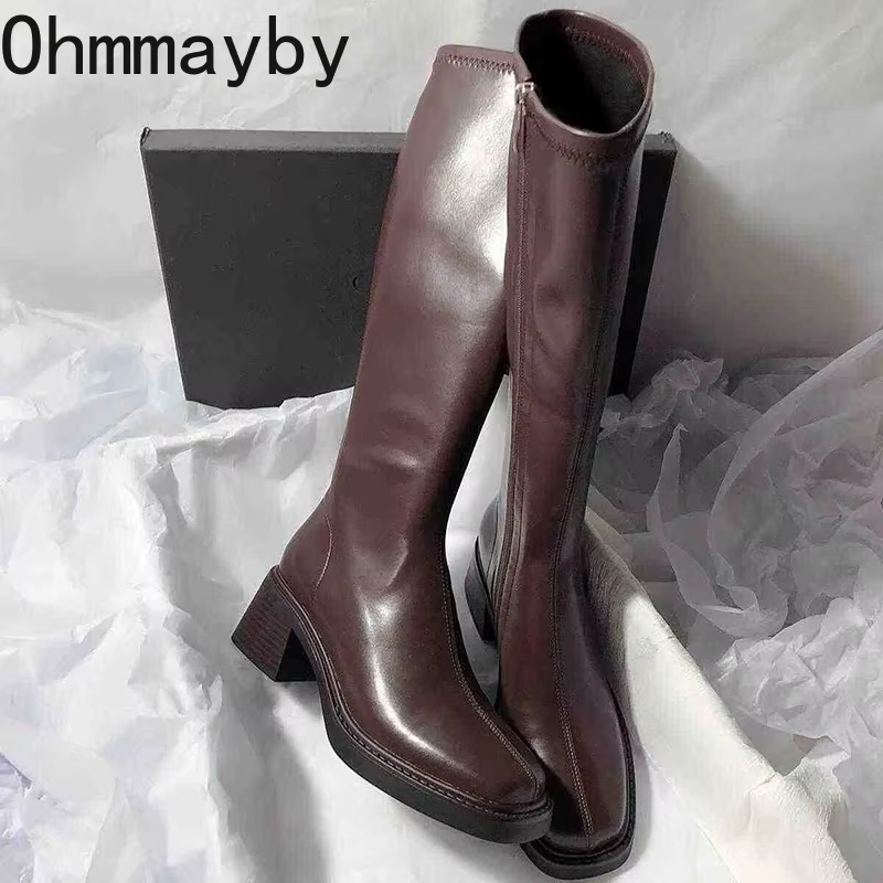 Vintage Thick Heel Women Knee  - Vintage Fashion Boots ulasan dan harga