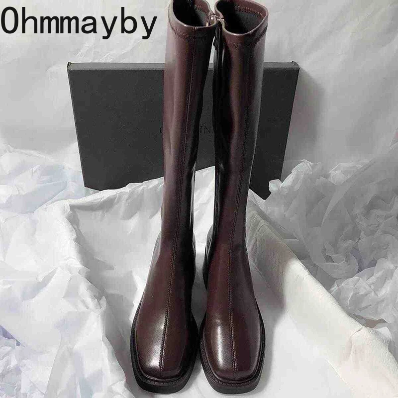 Vintage Thick Heel Women Knee  - Vintage Fashion Boots ulasan dan harga