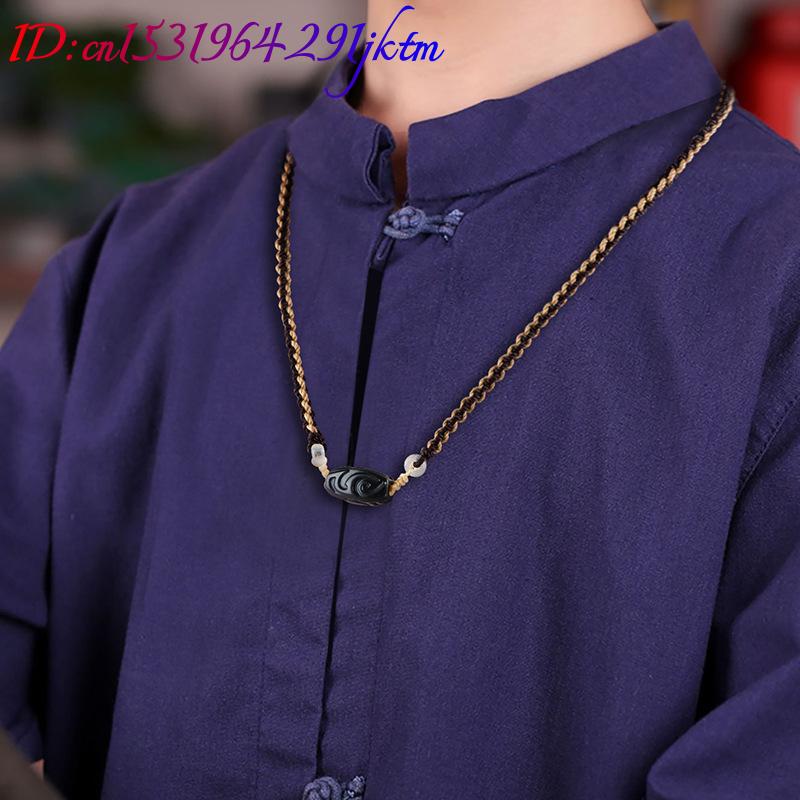 Hetian Jade Carve Bead Pendant - Vintage Fashion Necklace ulasan dan harga