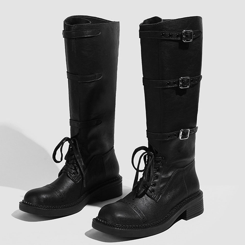 Women's Knee High Boots Vintag - Vintage Fashion Aesthetic ulasan dan harga
