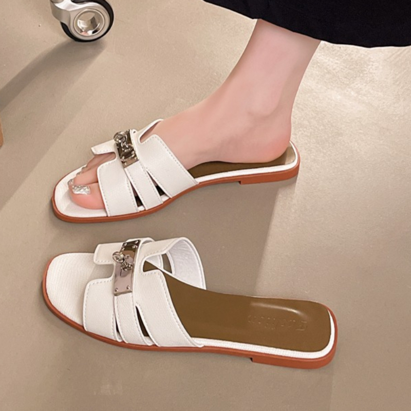 Square Open Toe Women's Solid  - Vintage Fashion Aesthetic ulasan dan harga