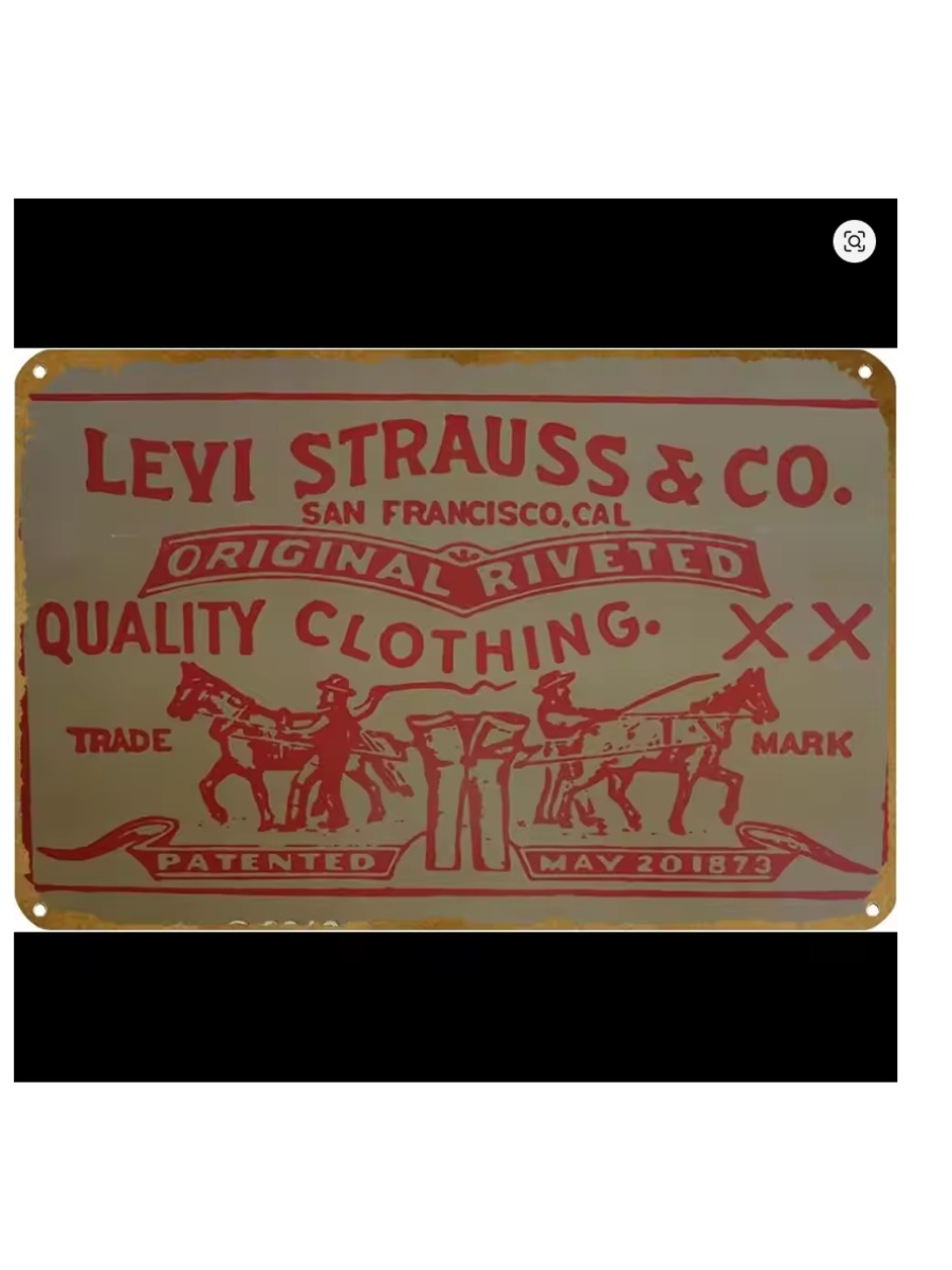 Levi Strauss Co Vintage Metal  - Vintage Fashion Posters ulasan dan harga