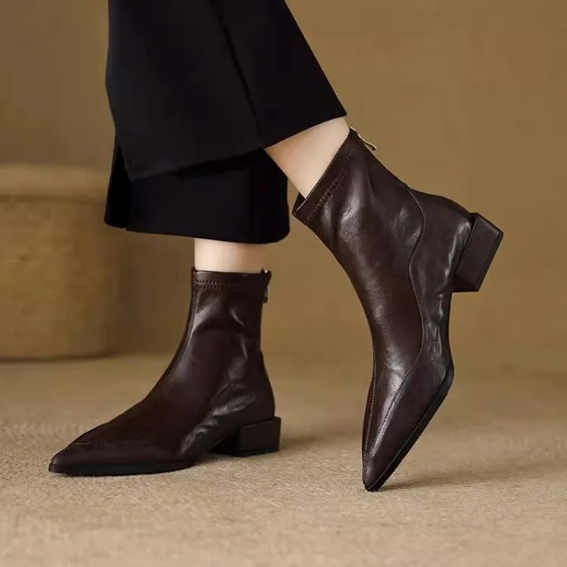 Fashion Vintage Thick Heels Wo - Vintage Fashion Aesthetic ulasan dan harga