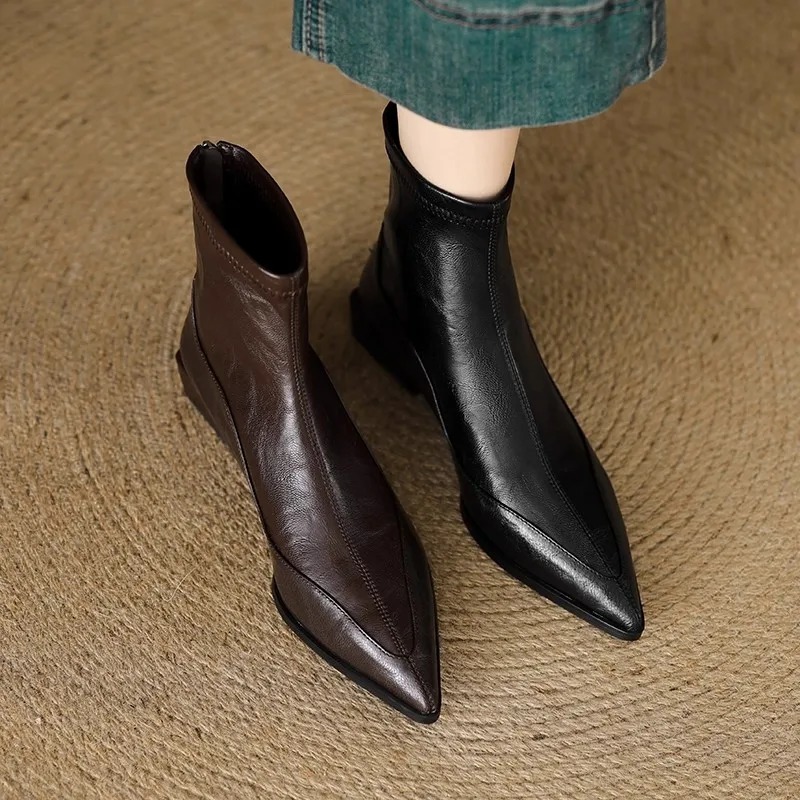 Fashion Vintage Thick Heels Wo - Vintage Fashion Aesthetic ulasan dan harga