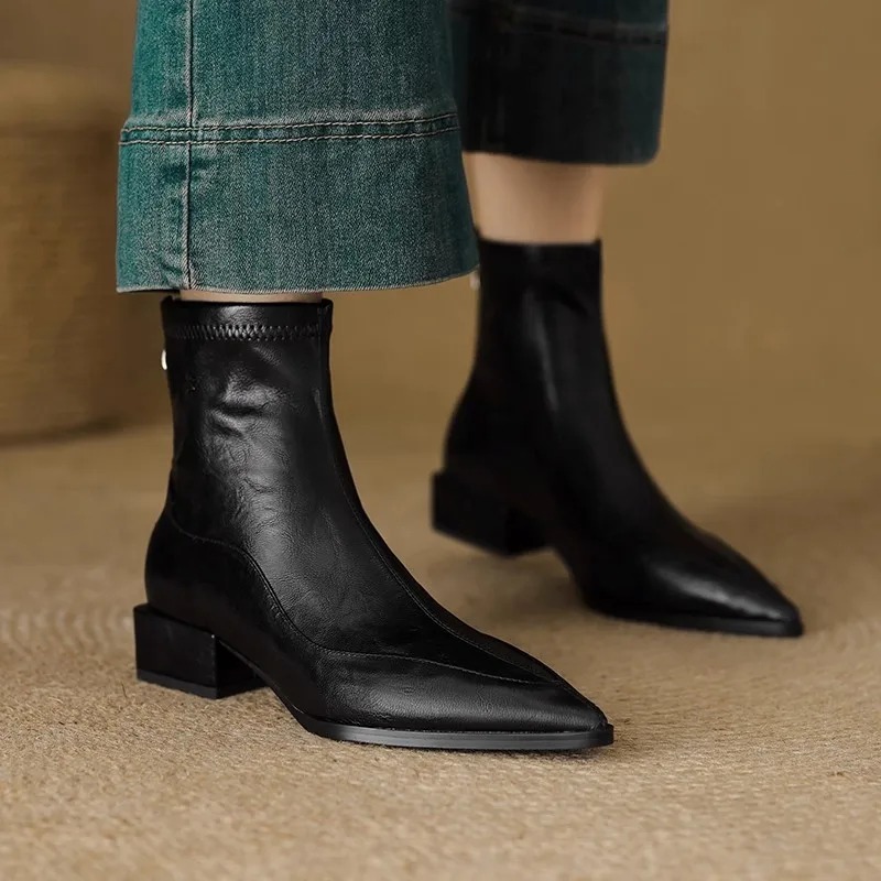 Fashion Vintage Thick Heels Wo - Vintage Fashion Aesthetic ulasan dan harga