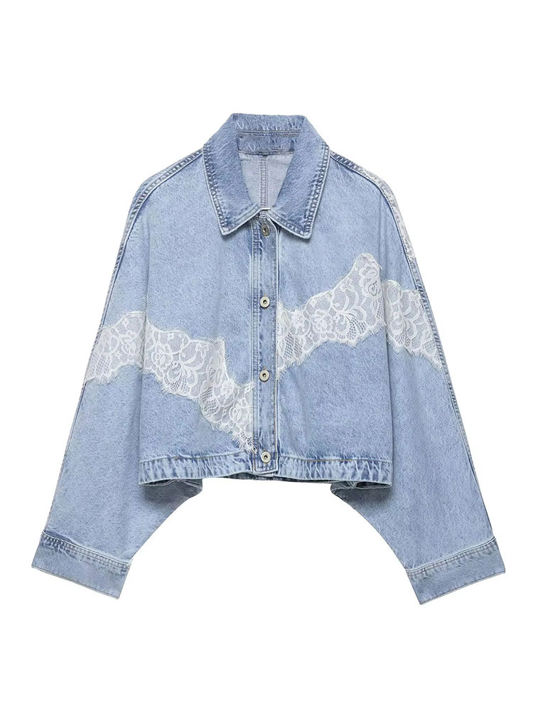 HH Elegant Women Blue Denim Ja - Vintage Fashion Jacket ulasan dan harga