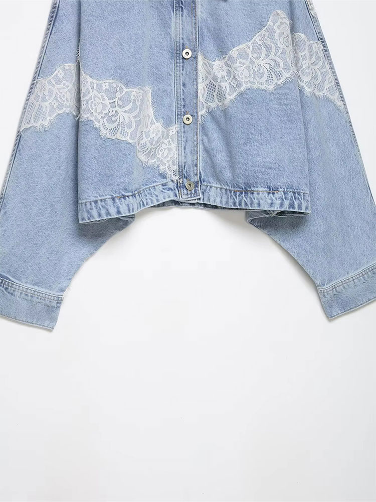 HH Elegant Women Blue Denim Ja - Vintage Fashion Jacket ulasan dan harga
