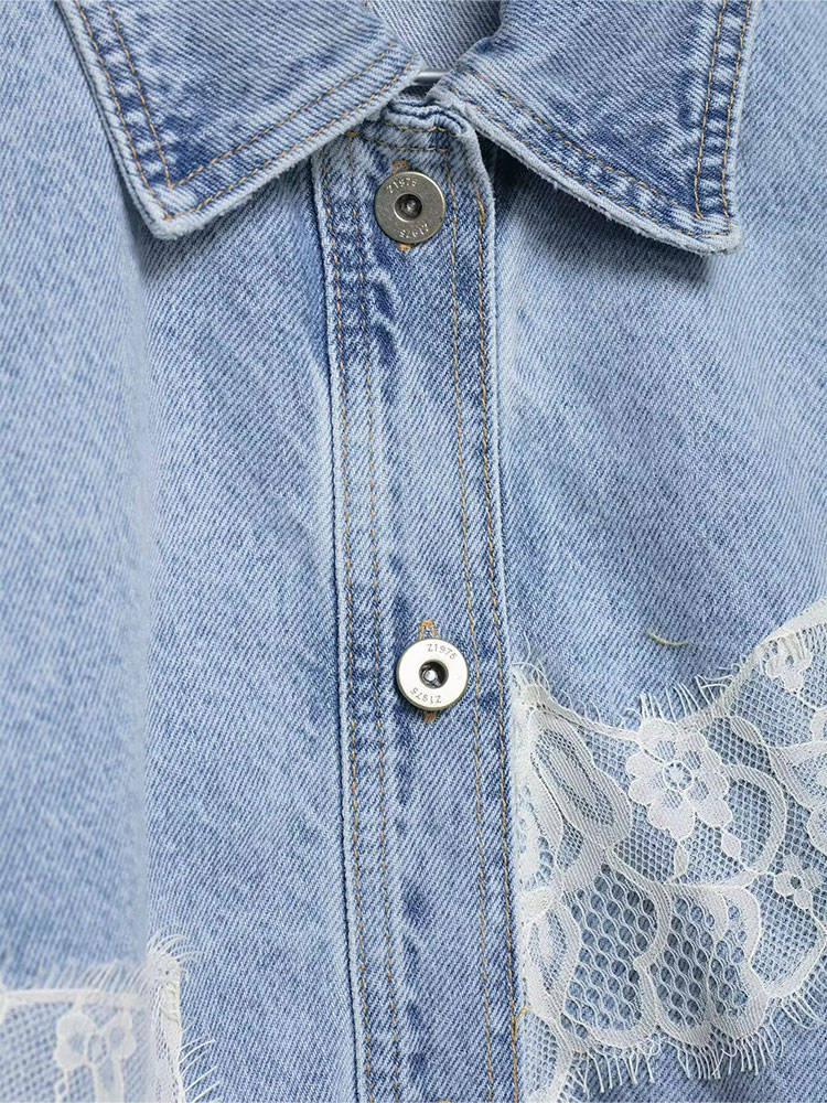 HH Elegant Women Blue Denim Ja - Vintage Fashion Jacket ulasan dan harga