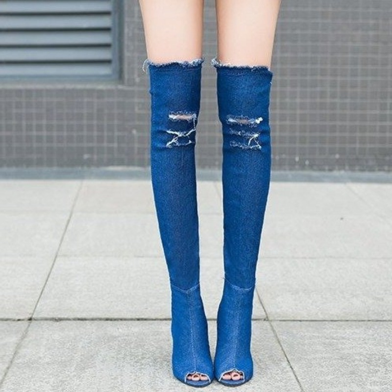 Women's Fish Mouth Open Toe Co - Vintage Fashion Boots ulasan dan harga