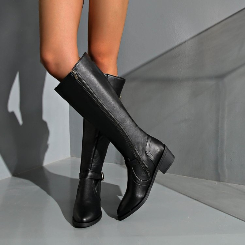 Women Knee High Boots Platform - Vintage Fashion Boots ulasan dan harga