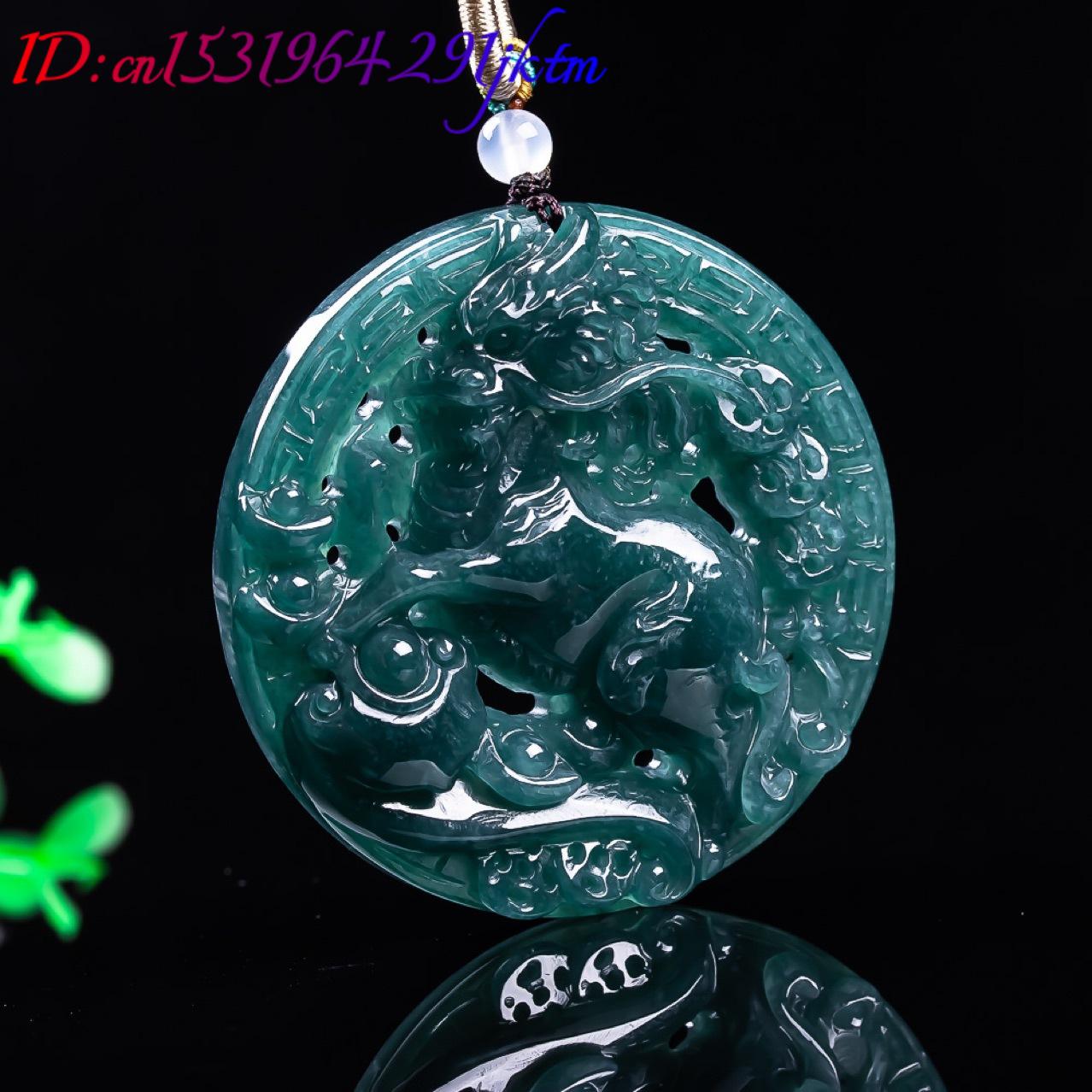 Burmese Jadeite Dragon Pendant - Vintage Fashion Necklace ulasan dan harga