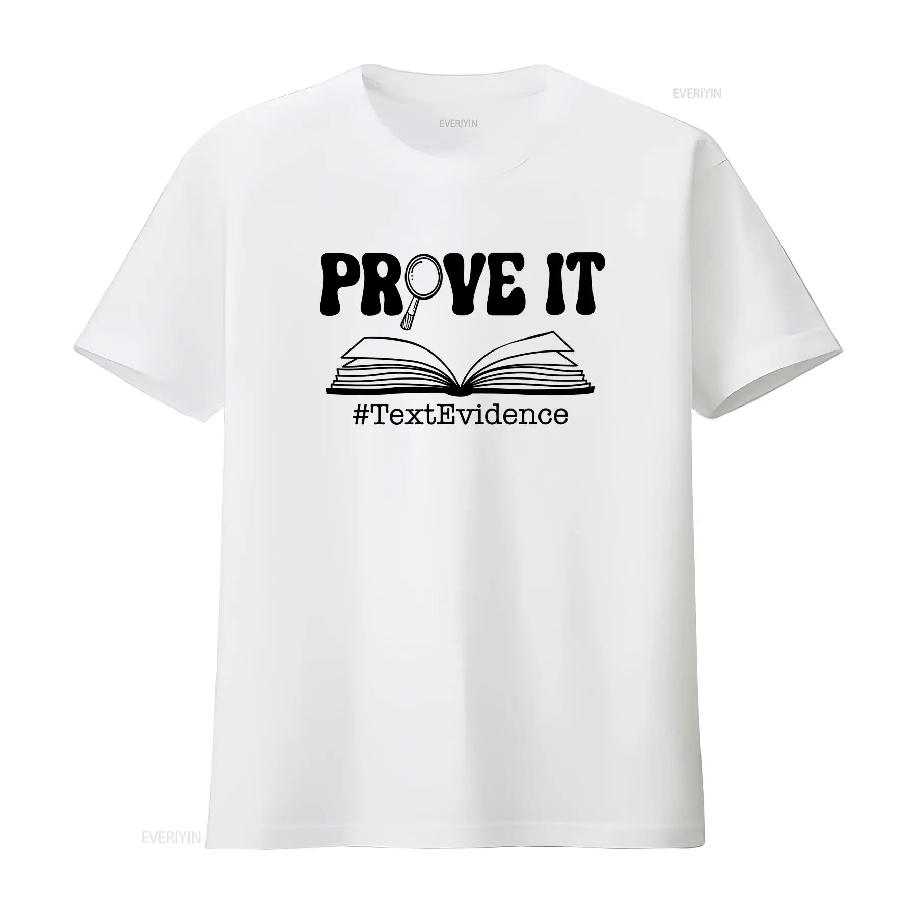 Prove it Text Evidence T Shirt - Vintage Fashion Research ulasan dan harga