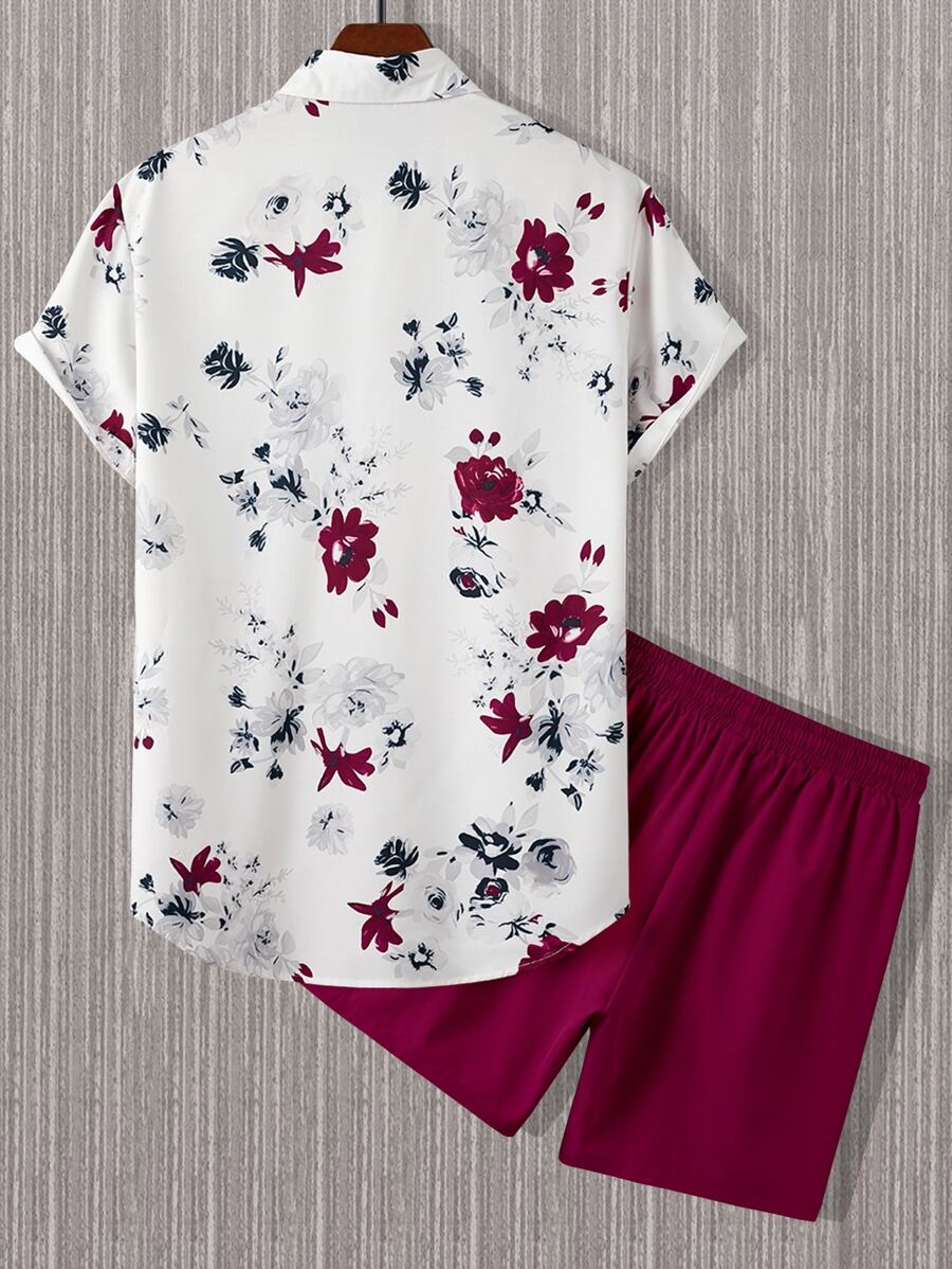 Manfinity Homme Men Casual Flo - Printed Floral Shirt ulasan dan harga