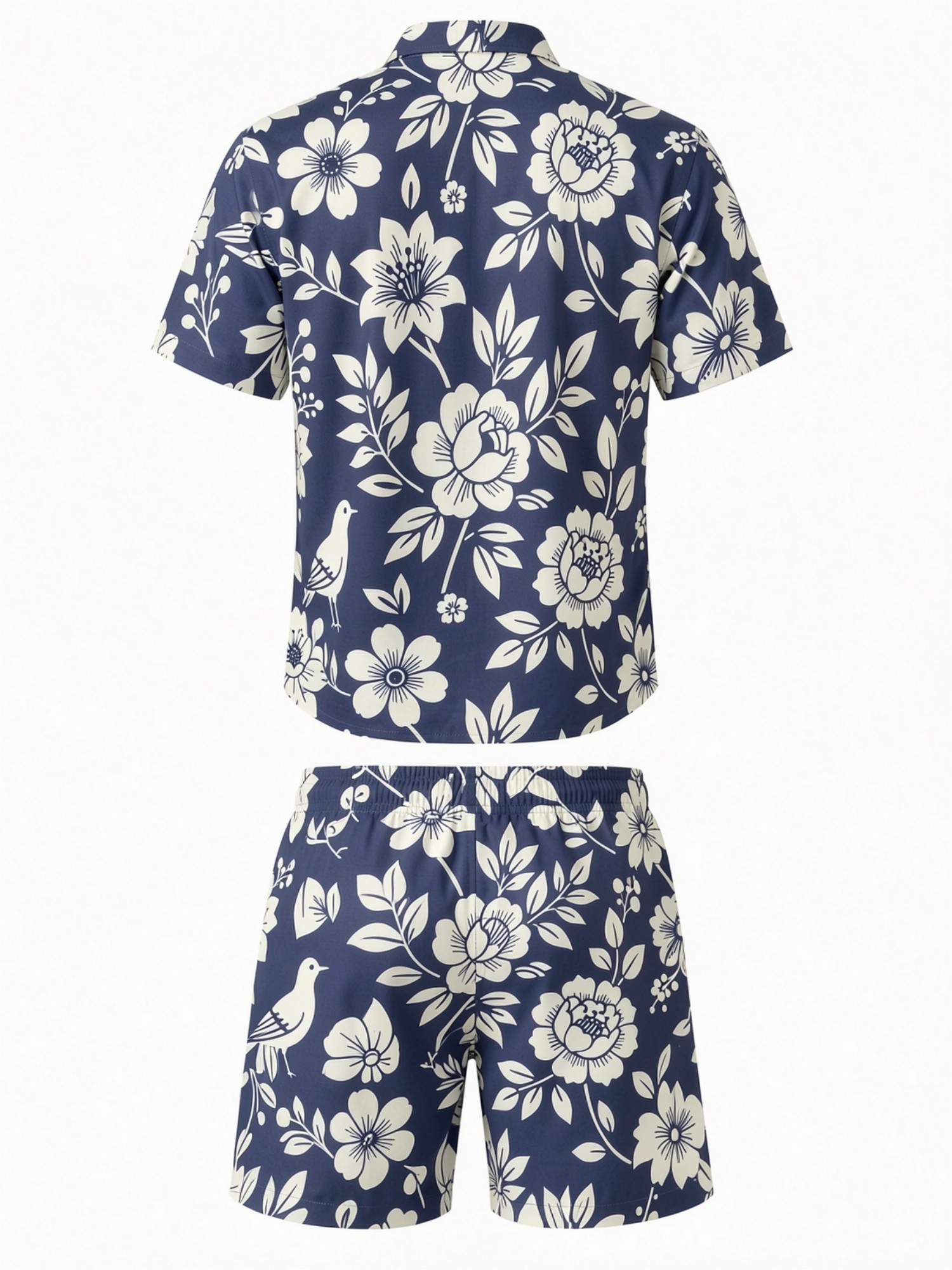 Mens Floral Short Sleeve Shirt - Printed Floral Shirt ulasan dan harga