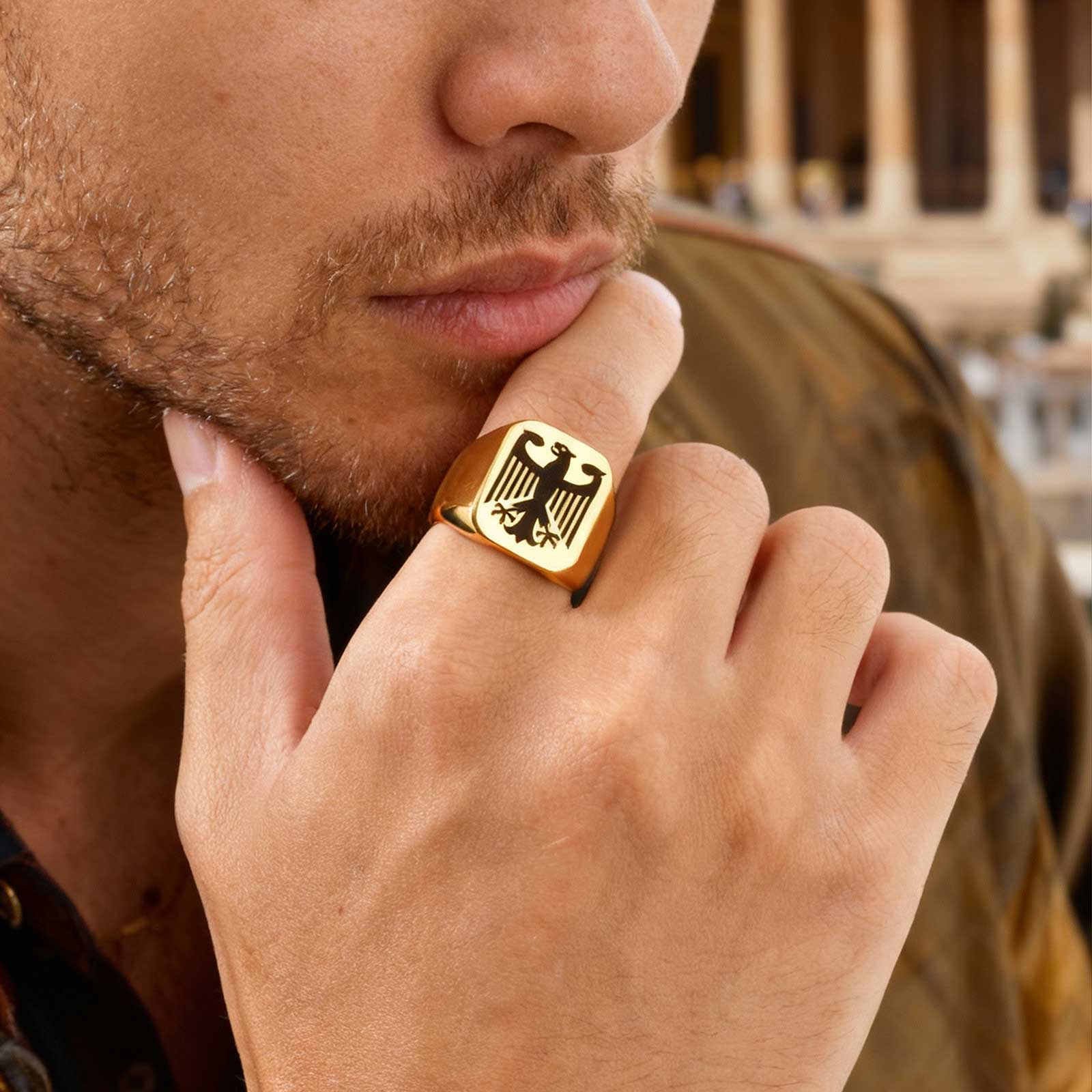 Custom Flying Hawk Eagle Ring  - Vintage Fashion Ads ulasan dan harga